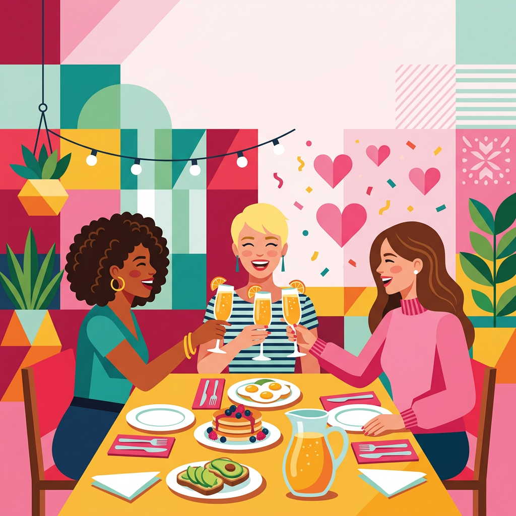 Galentine's Day Friendship Flat Design preview