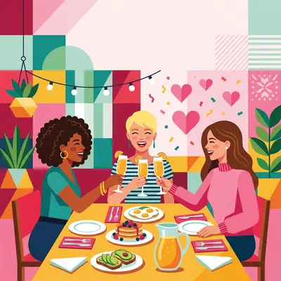 Galentine's Day Friendship Flat Design preview