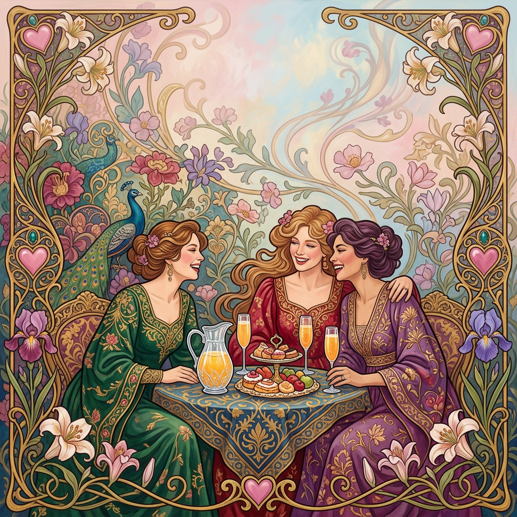 Galentine's Day Friendship Art Nouveau preview
