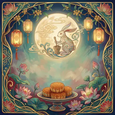 Mid-autumn Festival Art Nouveau preview
