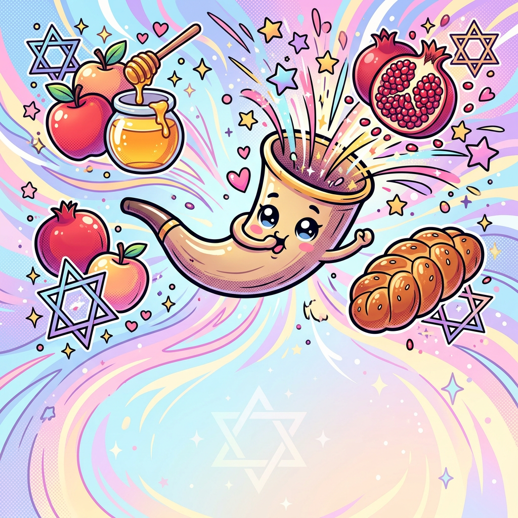Rosh Hashanah New Year Kawaii preview