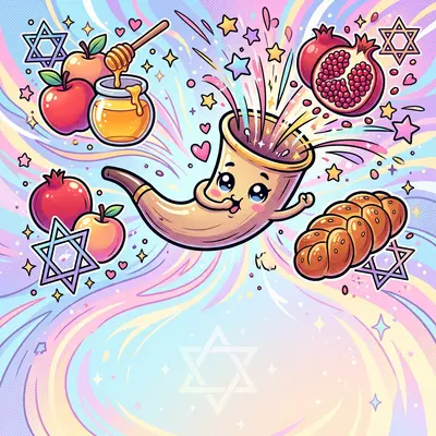 Rosh Hashanah New Year Kawaii preview
