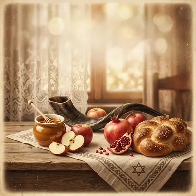 Rosh Hashanah New Year Sepia Nostalgia preview