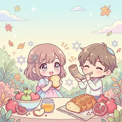 Rosh Hashanah New Year Chibi preview