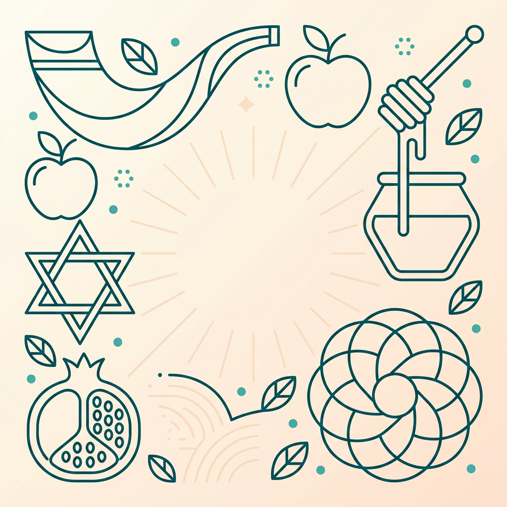 Rosh Hashanah New Year Clean Lines preview