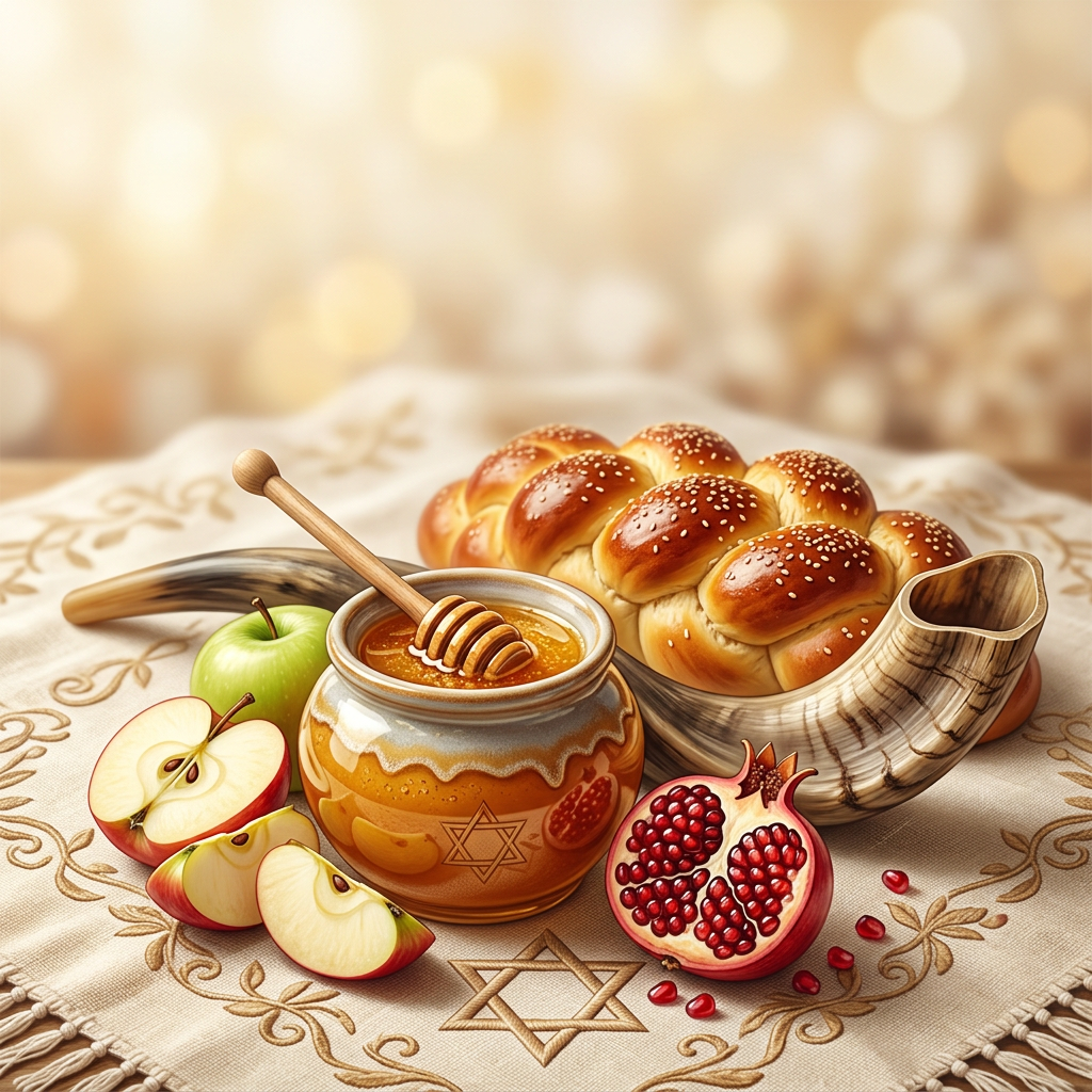 Rosh Hashanah New Year Macro Detail preview