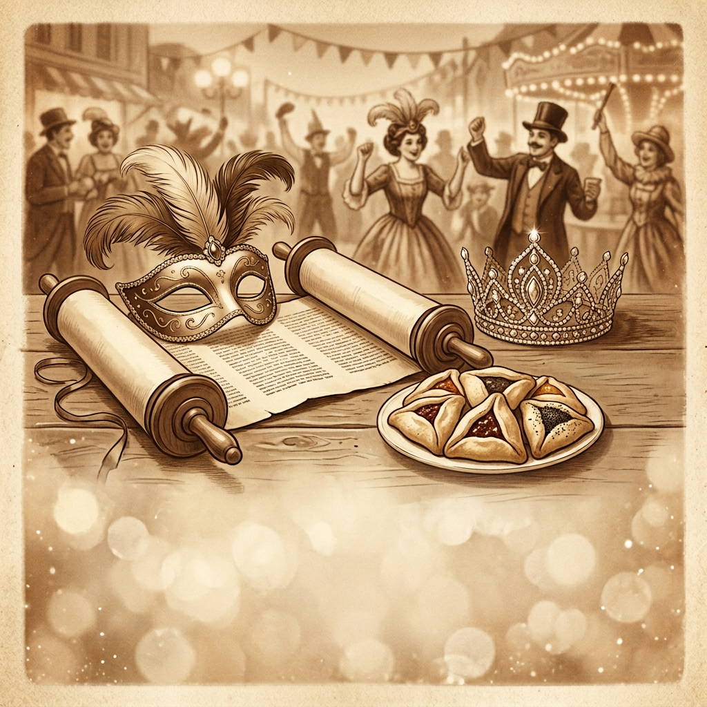 Purim Celebration Sepia Nostalgia preview