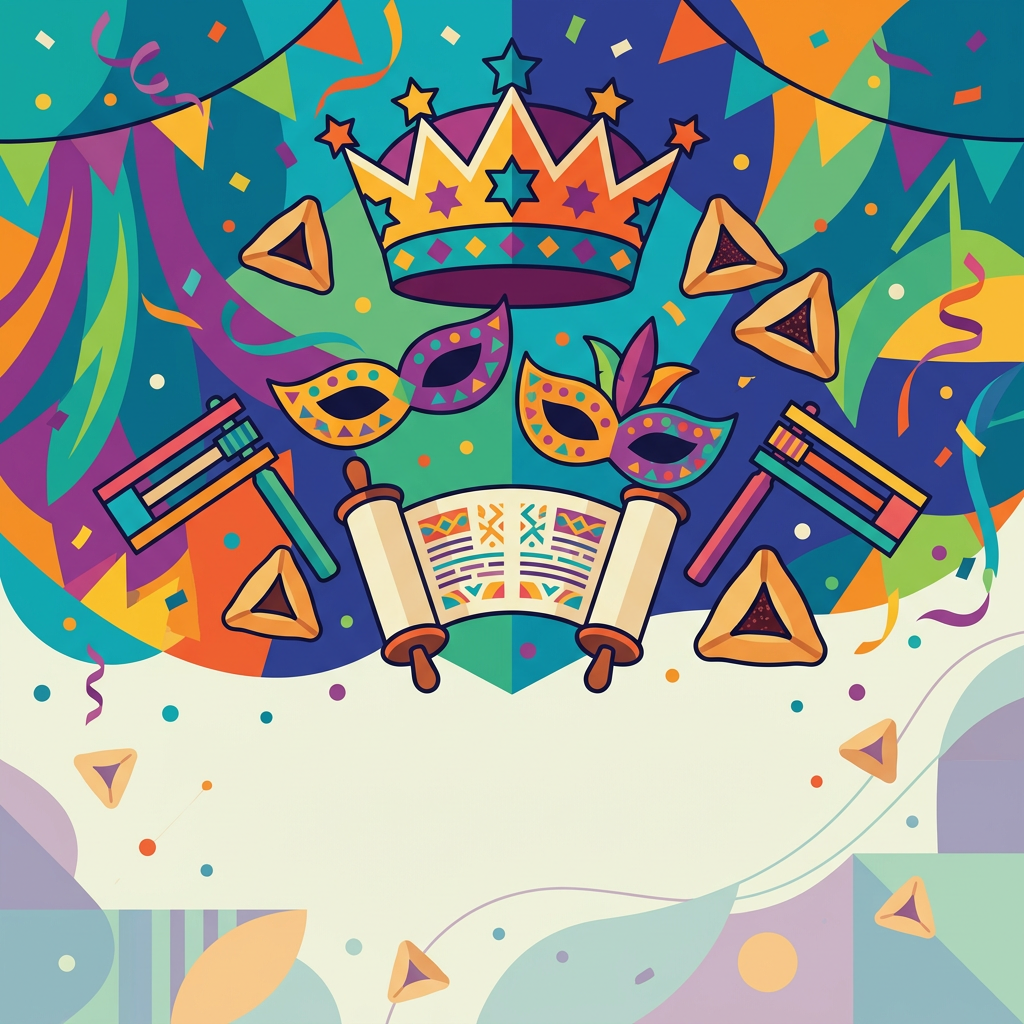 Purim Celebration Flat Design preview