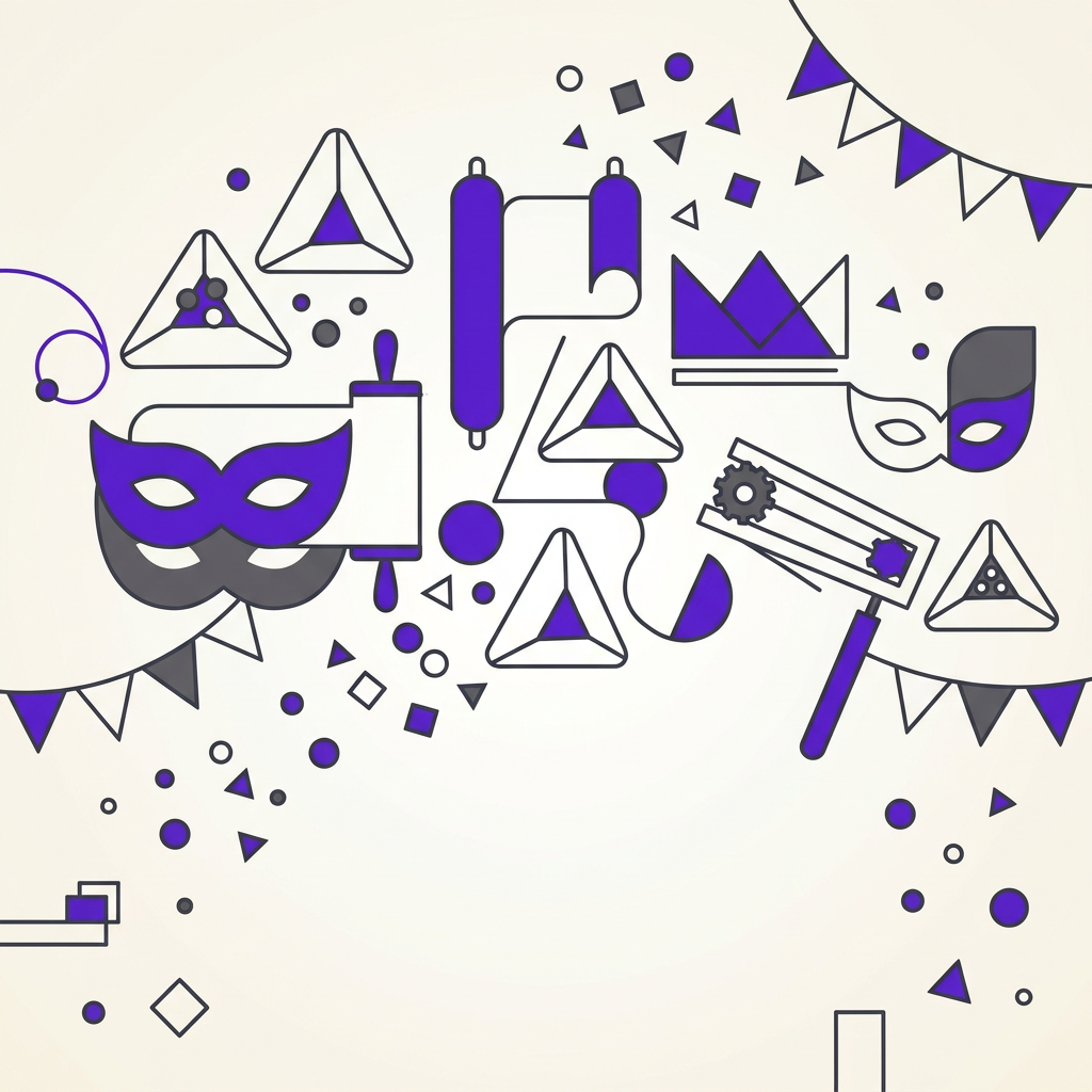 Purim Celebration Clean Lines preview