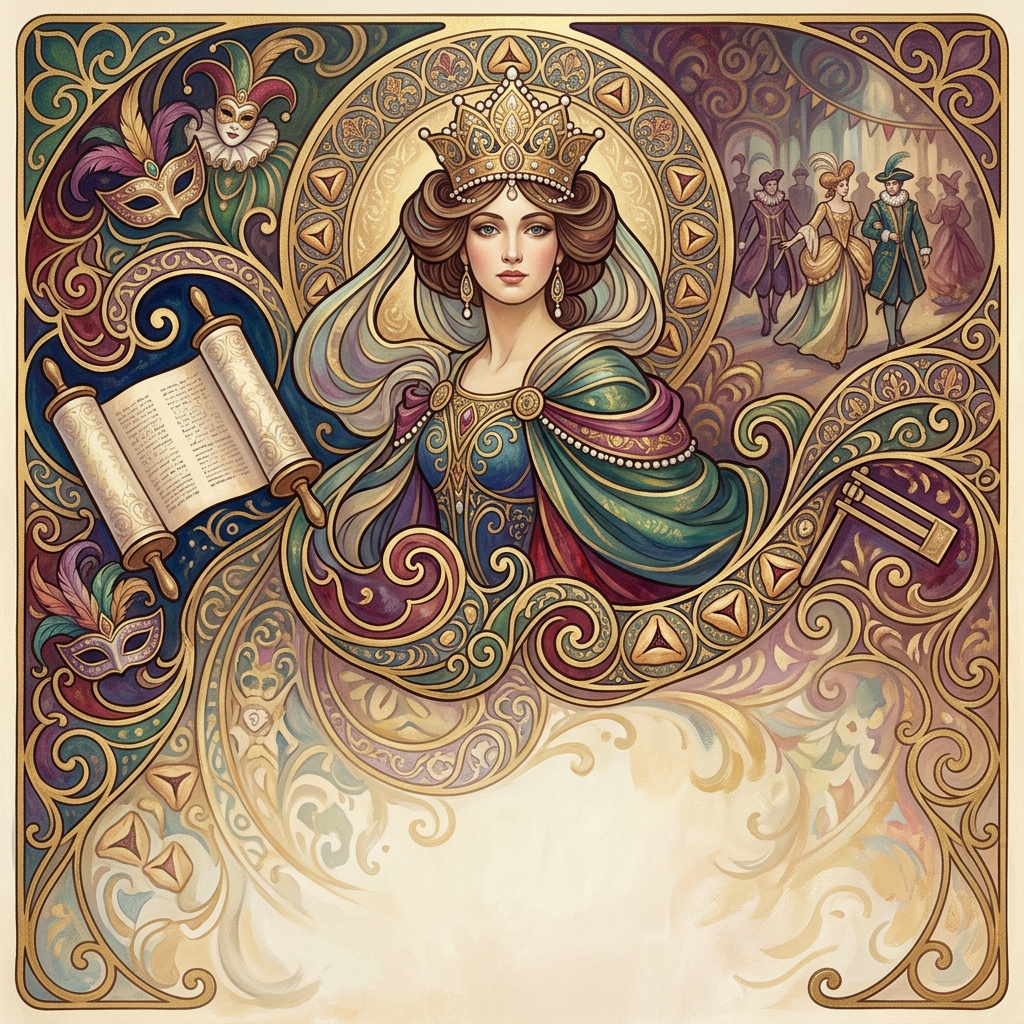 Purim Celebration Art Nouveau preview