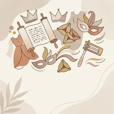 Purim Celebration Japandi preview