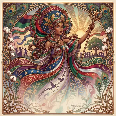 Juneteenth Freedom Art Nouveau preview