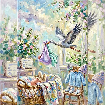 Birth Announcement Impressionist preview