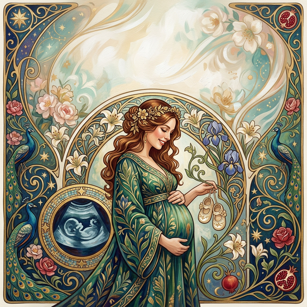 Pregnancy Announcement Art Nouveau preview