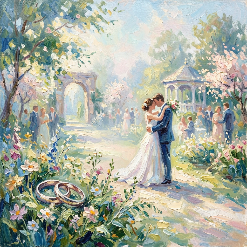 Wedding Announcement Impressionist preview