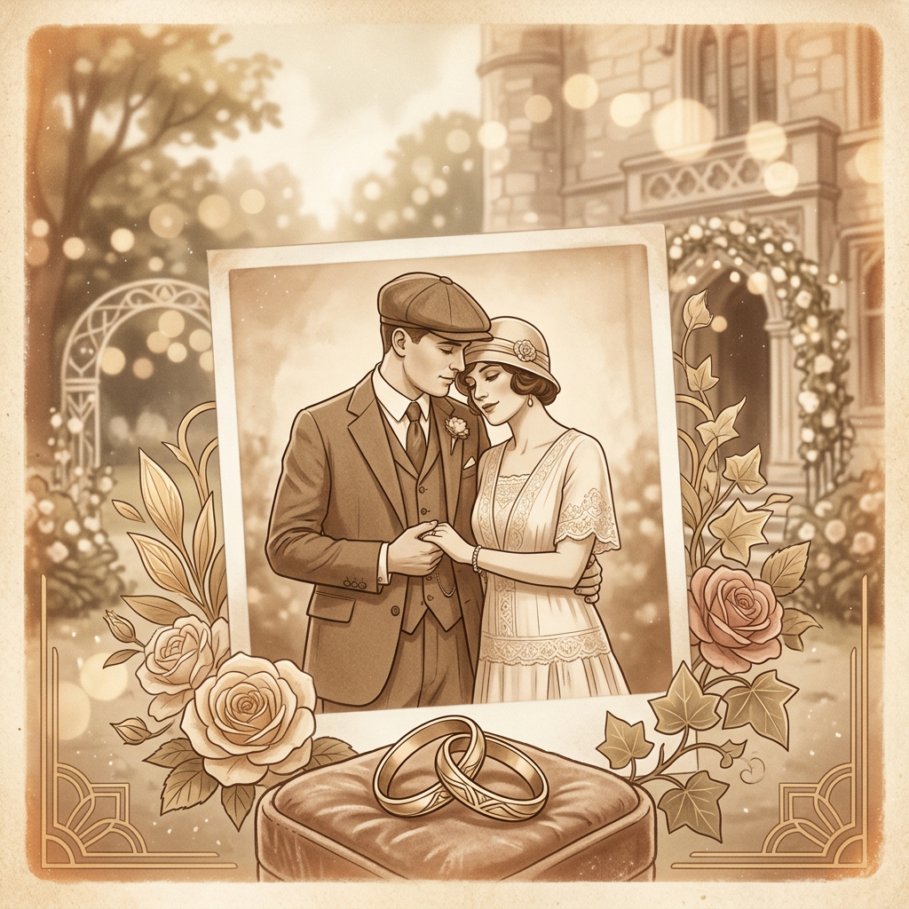 Wedding Announcement Sepia Nostalgia preview