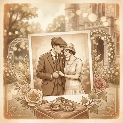Wedding Announcement Sepia Nostalgia preview