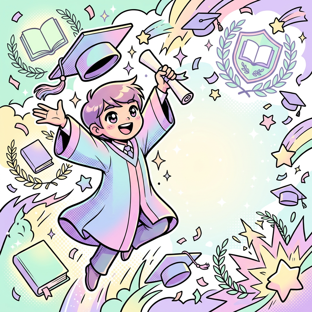 Graduation Announcement Kawaii preview