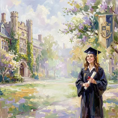 Graduation Announcement Impressionist preview