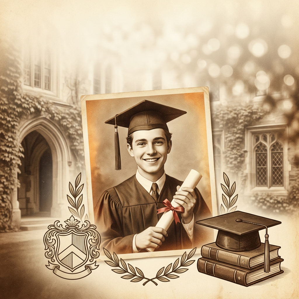 Graduation Announcement Sepia Nostalgia preview