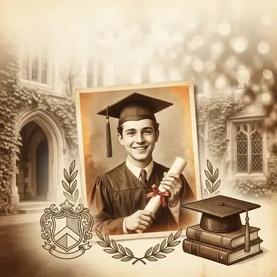 Graduation Announcement Sepia Nostalgia preview