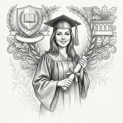 Graduation Announcement Pencil Drawing preview