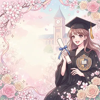 Graduation Announcement Shojo preview