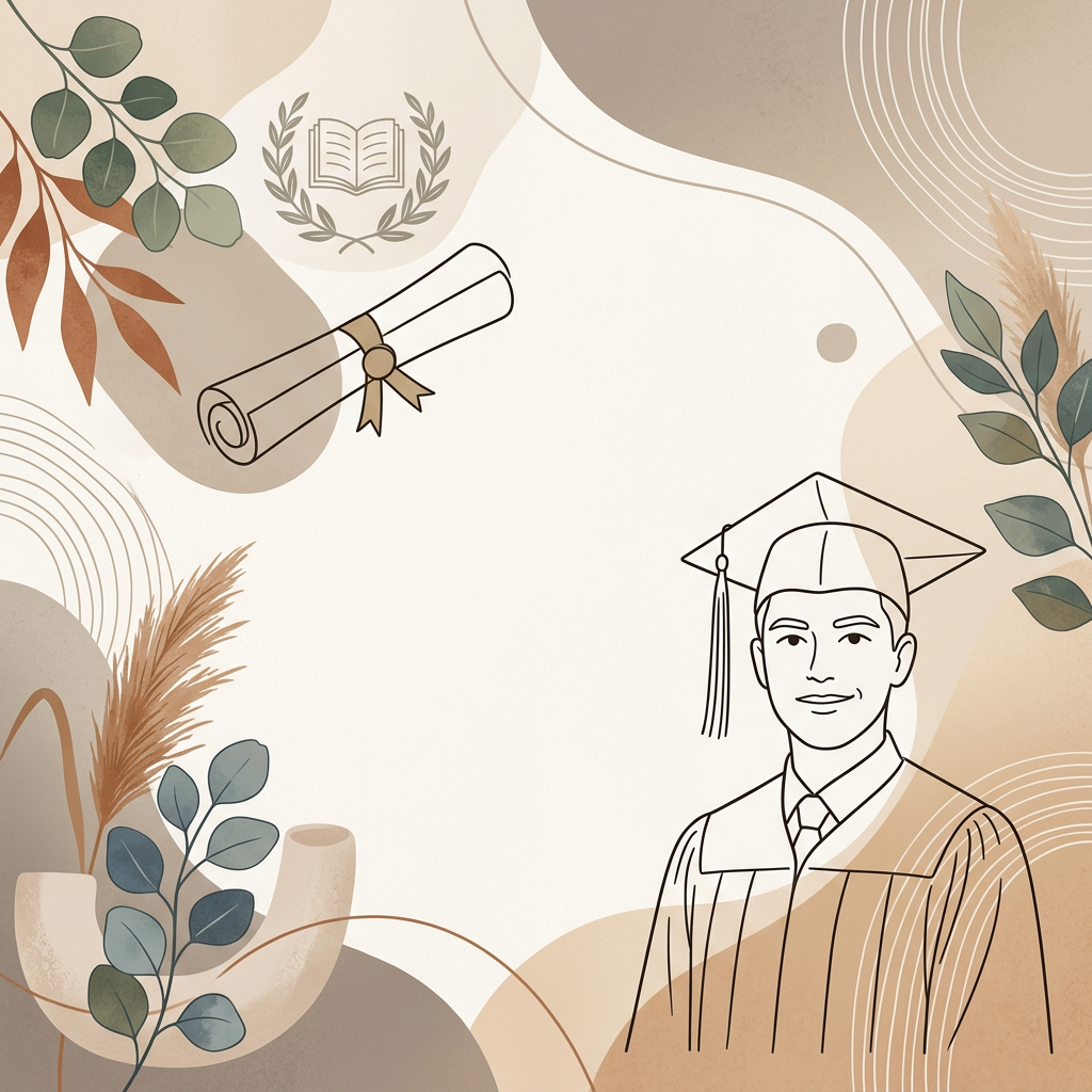 Graduation Announcement Japandi preview