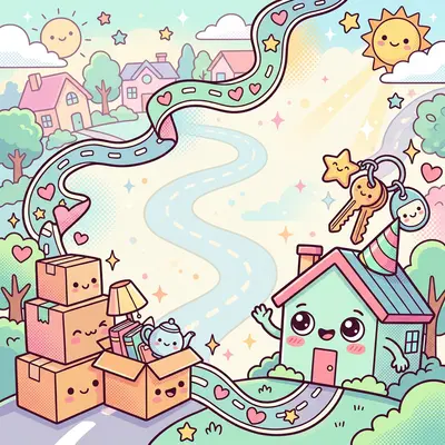 Moving Announcement Kawaii preview