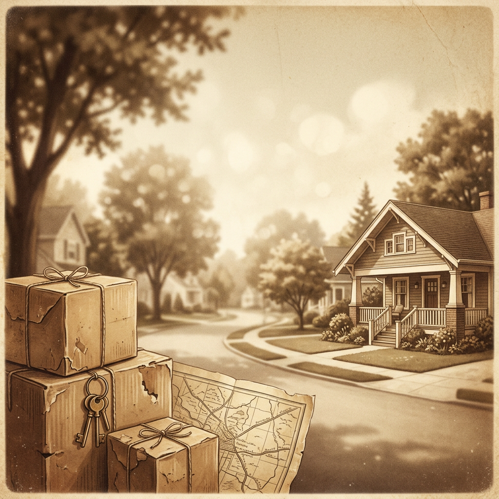Moving Announcement Sepia Nostalgia preview