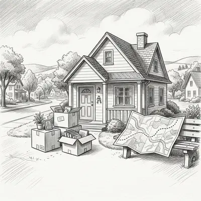 Moving Announcement Pencil Drawing preview