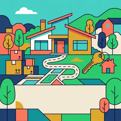 Moving Announcement Flat Design preview