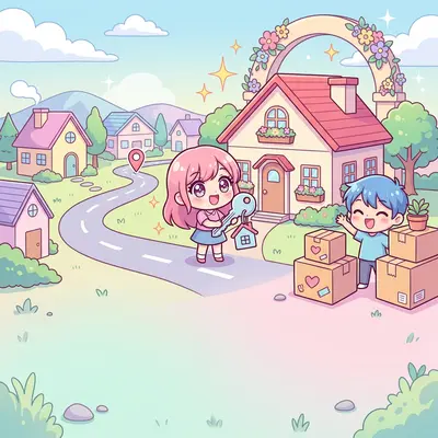 Moving Announcement Chibi preview