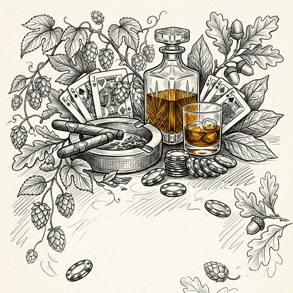 Bachelor Party Ink Illustration preview