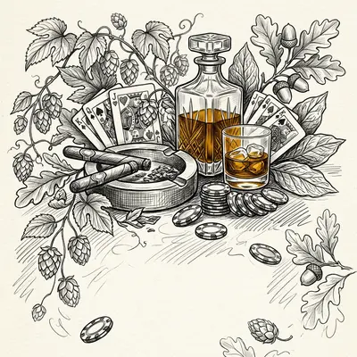 Bachelor Party Ink Illustration preview