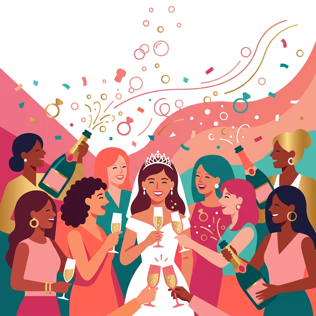 Bachelorette Party Flat Design preview