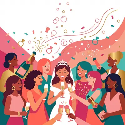 Bachelorette Party Flat Design preview