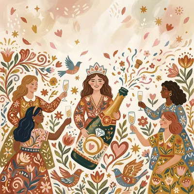 Bachelorette Party Folk Art preview