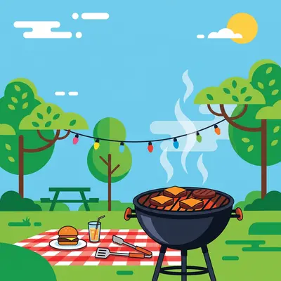 Bbq Cookout Flat Design preview