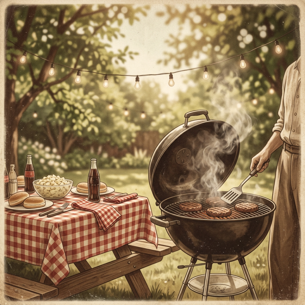 Bbq Cookout Sepia Nostalgia preview