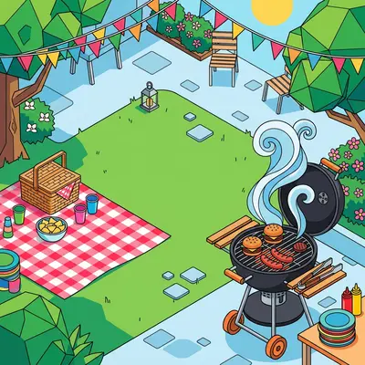 Bbq Cookout Isometric preview