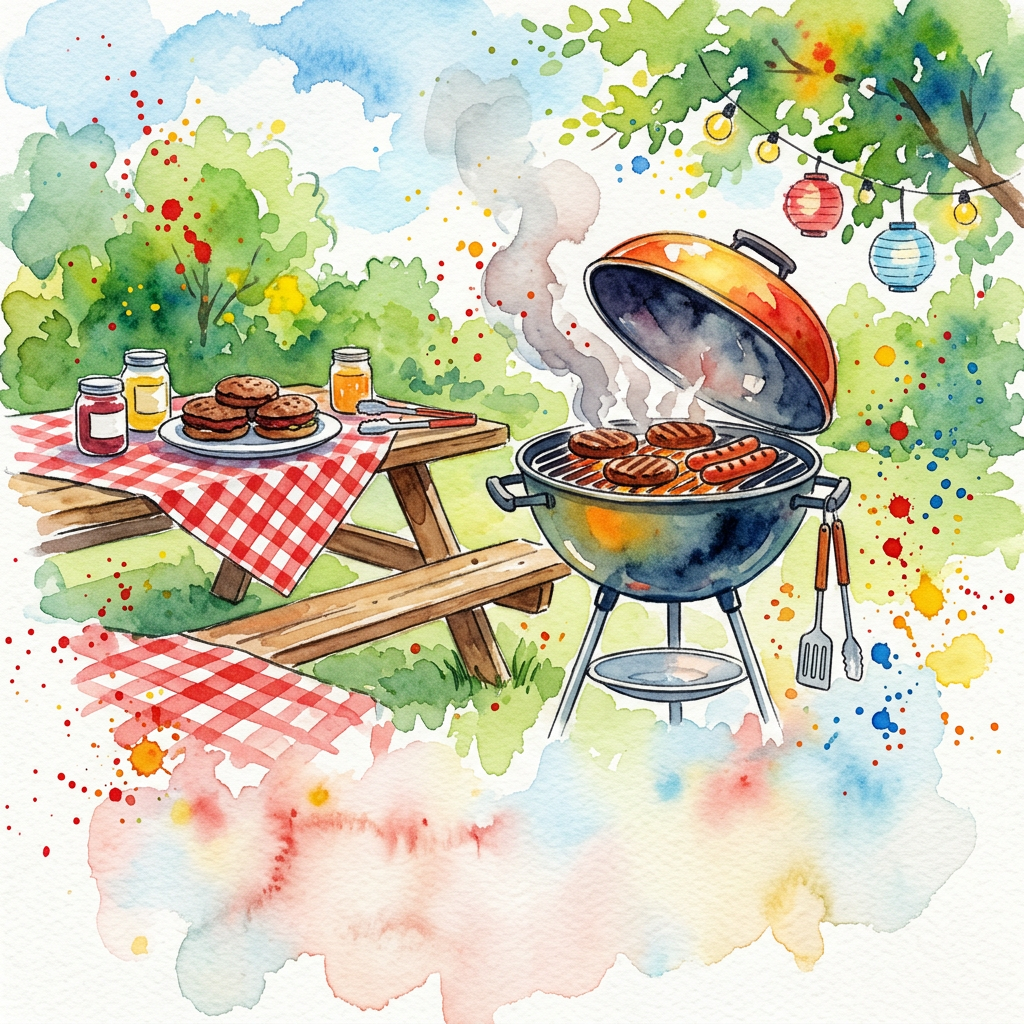 Bbq Cookout Watercolor Whimsy preview