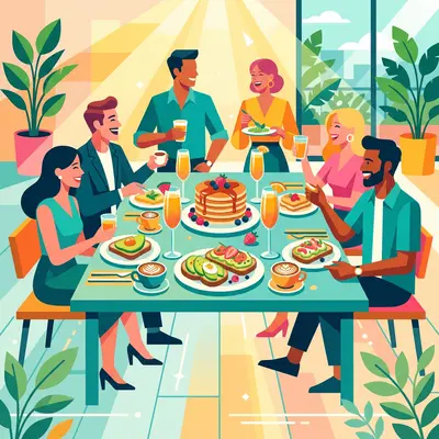 Brunch Gathering Flat Design preview