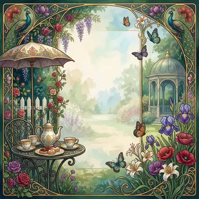 Garden Party Art Nouveau preview