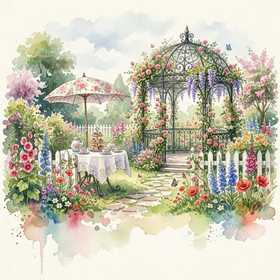 Garden Party Watercolor Garden preview