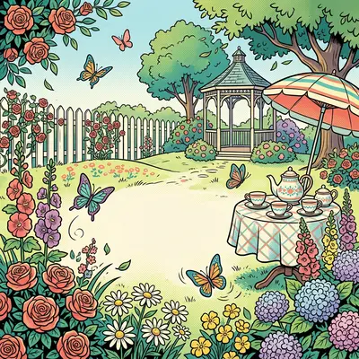 Garden Party Retro Cartoon preview