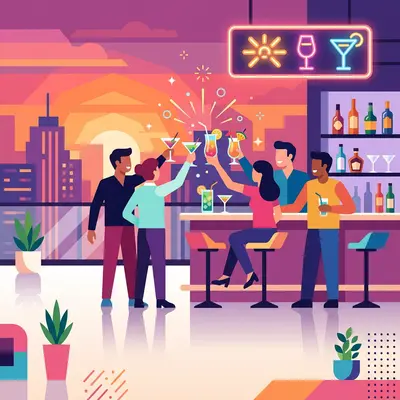 Happy Hour Flat Design preview