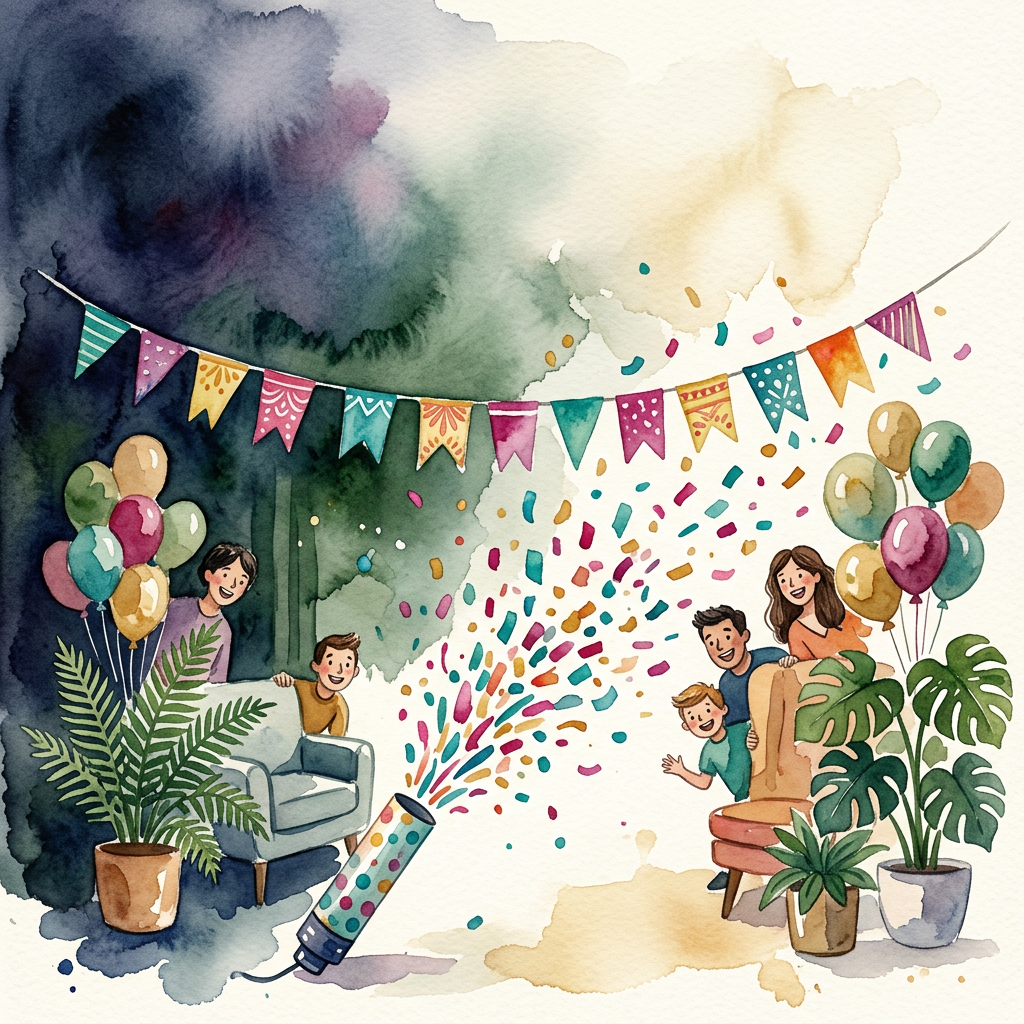 Surprise Party Watercolor Garden preview
