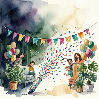 Surprise Party Watercolor Garden preview