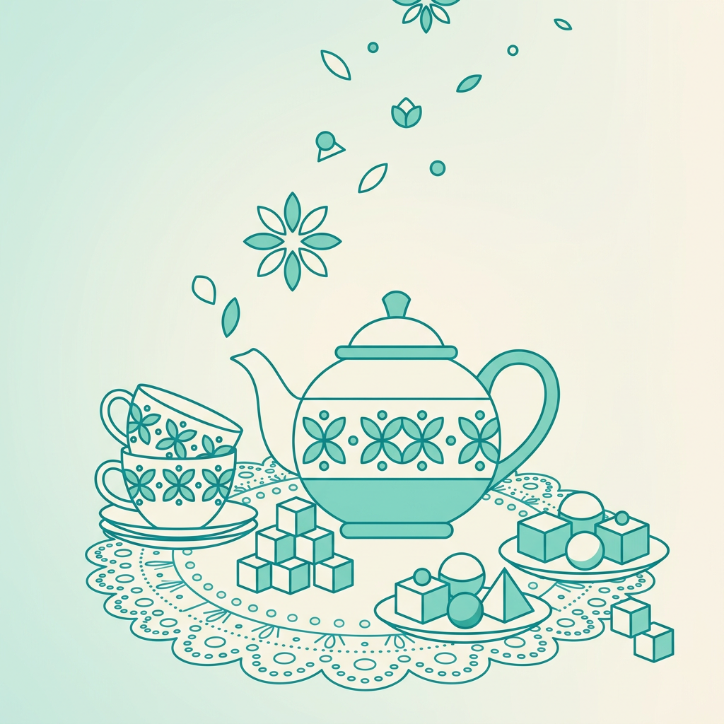 Tea Party Clean Lines preview